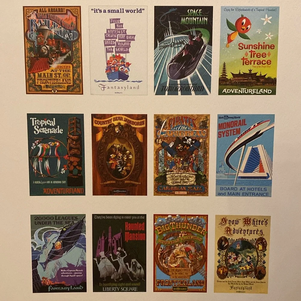 Disney 2014 12 month attraction calendar poster